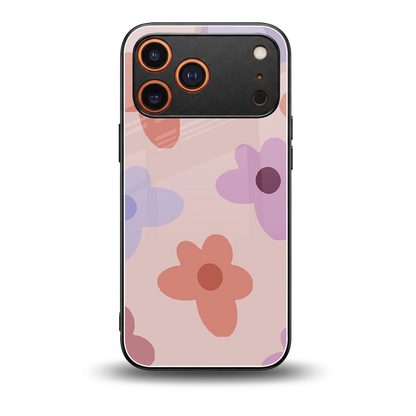 Floral Caramel back phone cover | glass case for iphone 17 pro