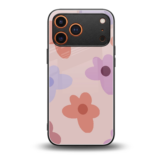 Floral Caramel back phone cover | glass case for iphone 17 pro max