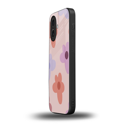 Floral Caramel iphone 17 mobile cover | shockproof glass phone case