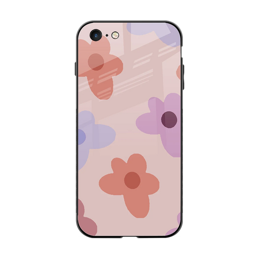 Floral Caramel back phone cover | glass case for iphone 6