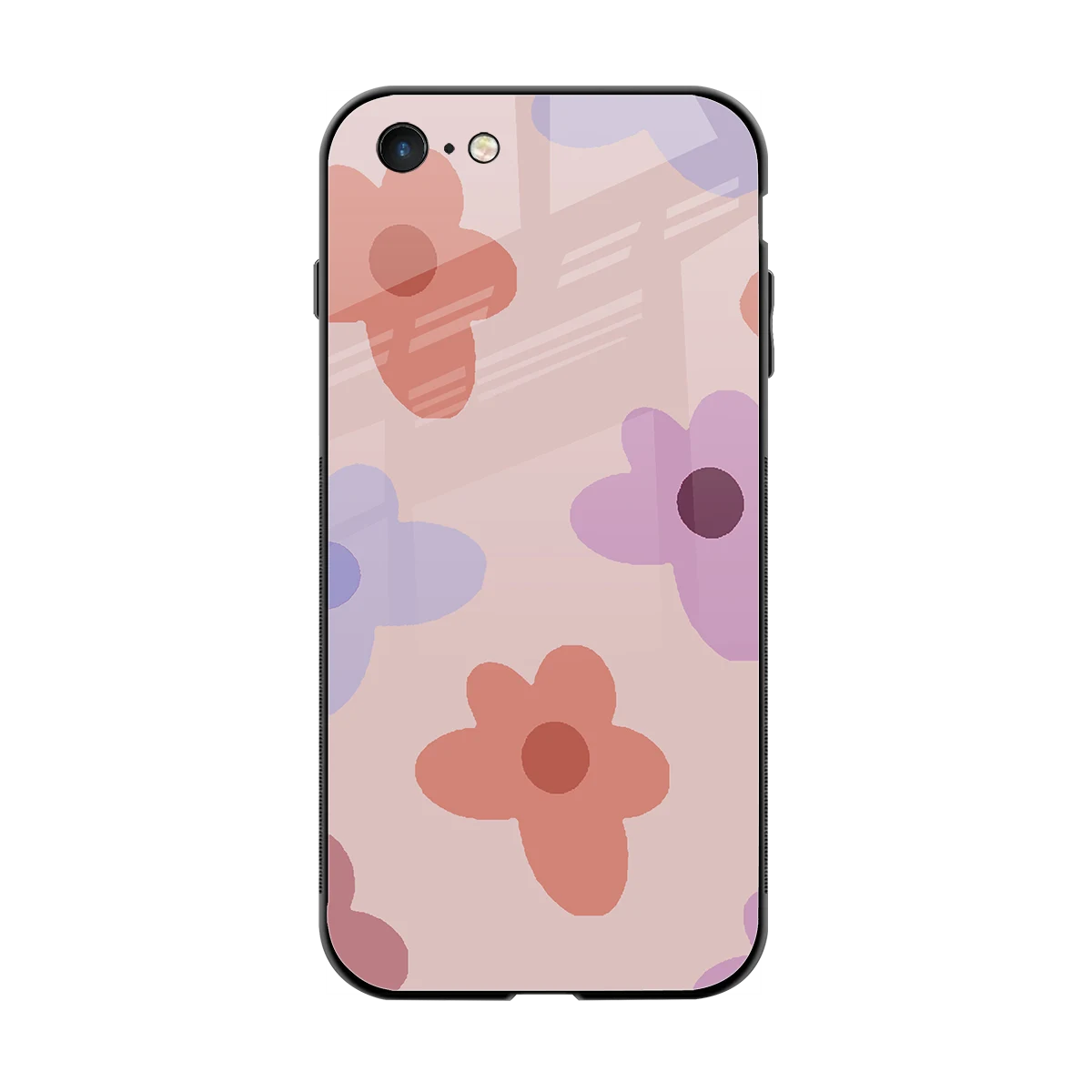 Floral Caramel back phone cover | glass case for iphone 6s plus