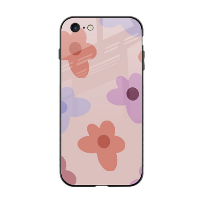 Floral Caramel back phone cover | glass case for iphone 6s plus
