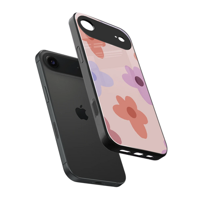 Floral Caramel sleek iphone air cover with tempered glass back and TPU edges