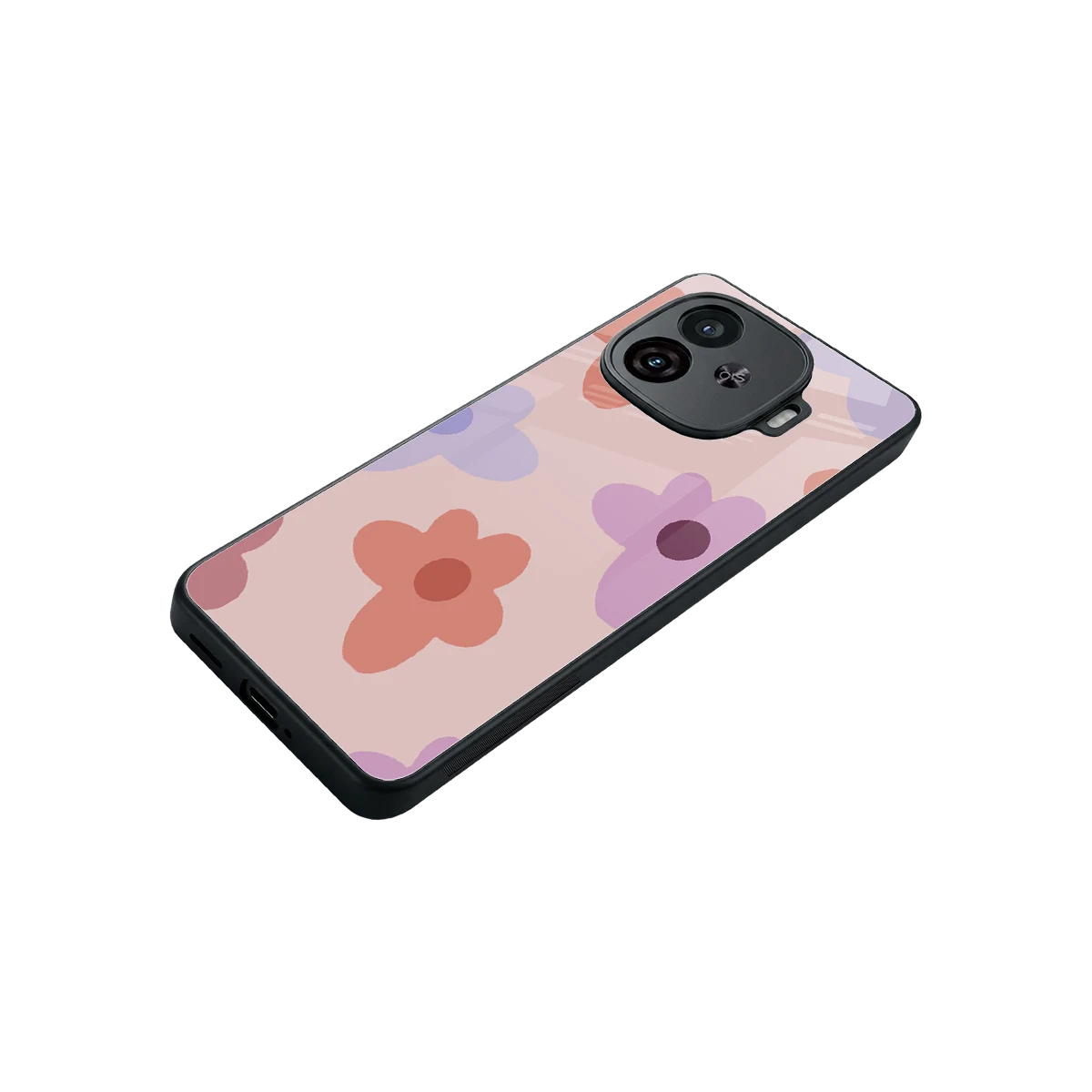 Floral Caramel stylish phone case for iqoo neo 10r 5g | glossy glass and slim fit