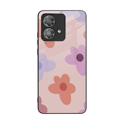 Floral Caramel back phone cover | glass case for motorola edge 40 neo 5g