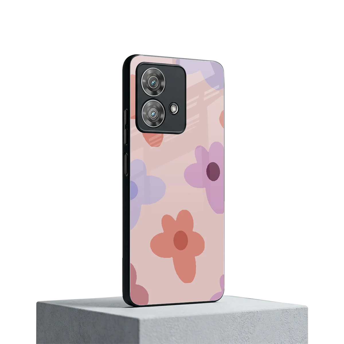 Floral Caramel motorola edge 40 neo 5g mobile cover | shockproof glass phone case