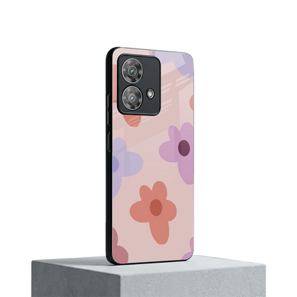 Floral Caramel motorola edge 40 neo 5g mobile cover | shockproof glass phone case