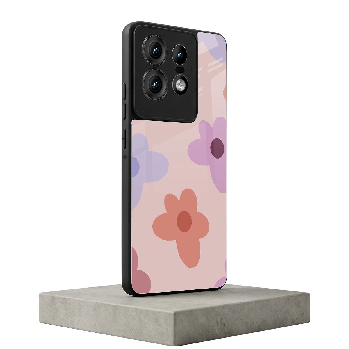Floral Caramel motorola edge 50 pro mobile cover | shockproof glass phone case