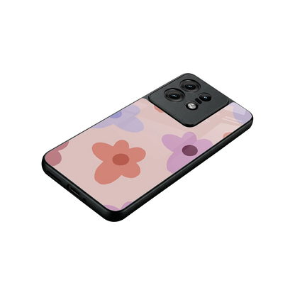 Floral Caramel stylish phone case for motorola edge 50 pro | glossy glass and slim fit