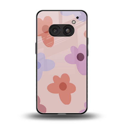 Floral Caramel back phone cover | glass case for nothing phone 2a