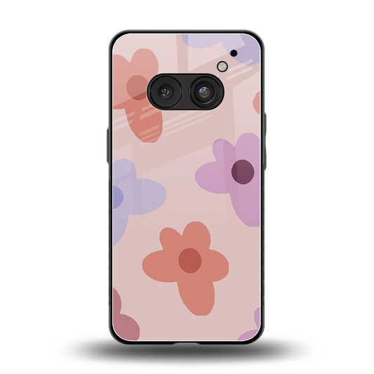 Floral Caramel back phone cover | glass case for nothing phone 2a