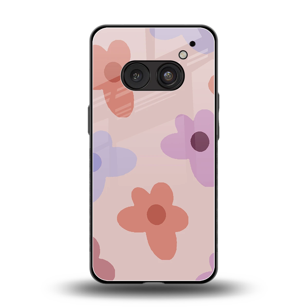Floral Caramel back phone cover | glass case for nothing phone 2a plus