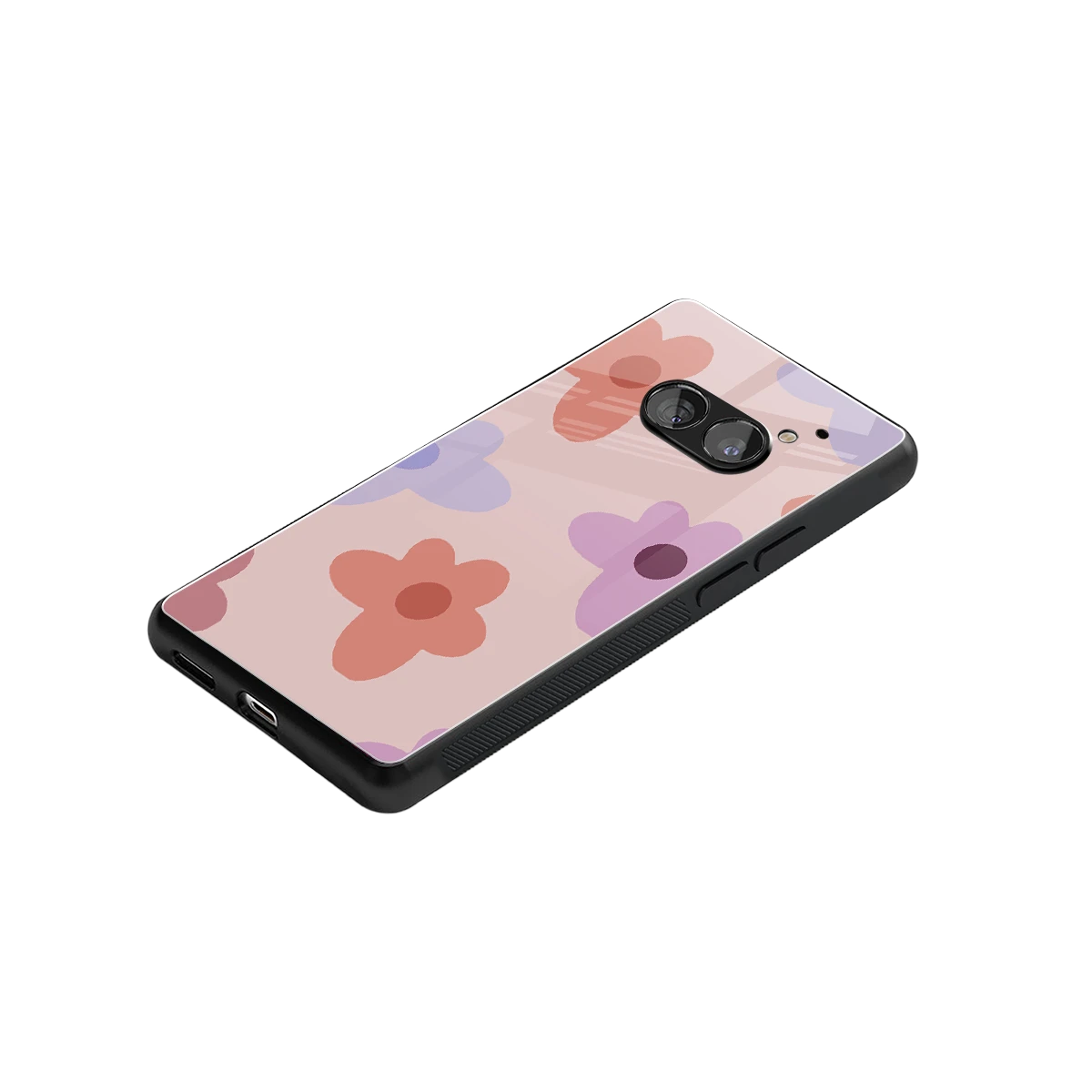 Floral Caramel stylish phone case for nothing phone 2a plus | glossy glass and slim fit