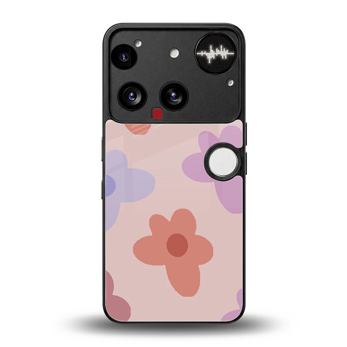 Floral Caramel back phone cover | glass case for nothing phone 3