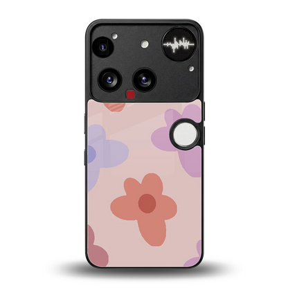 Floral Caramel back phone cover | glass case for nothing phone 3
