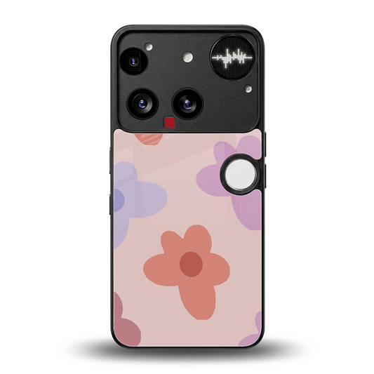 Floral Caramel back phone cover | glass case for nothing phone 3