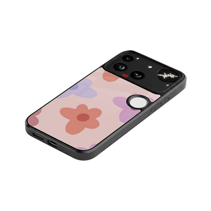 Floral Caramel stylish phone case for nothing phone 3 | glossy glass and slim fit