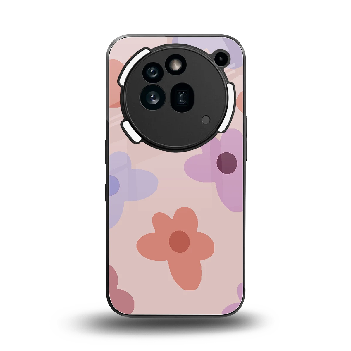 Floral Caramel back phone cover | glass case for nothing phone 3a pro