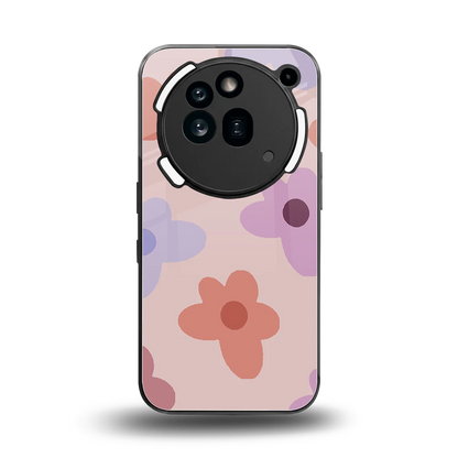 Floral Caramel back phone cover | glass case for nothing phone 3a pro