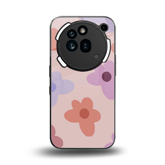 Floral Caramel back phone cover | glass case for nothing phone 3a pro