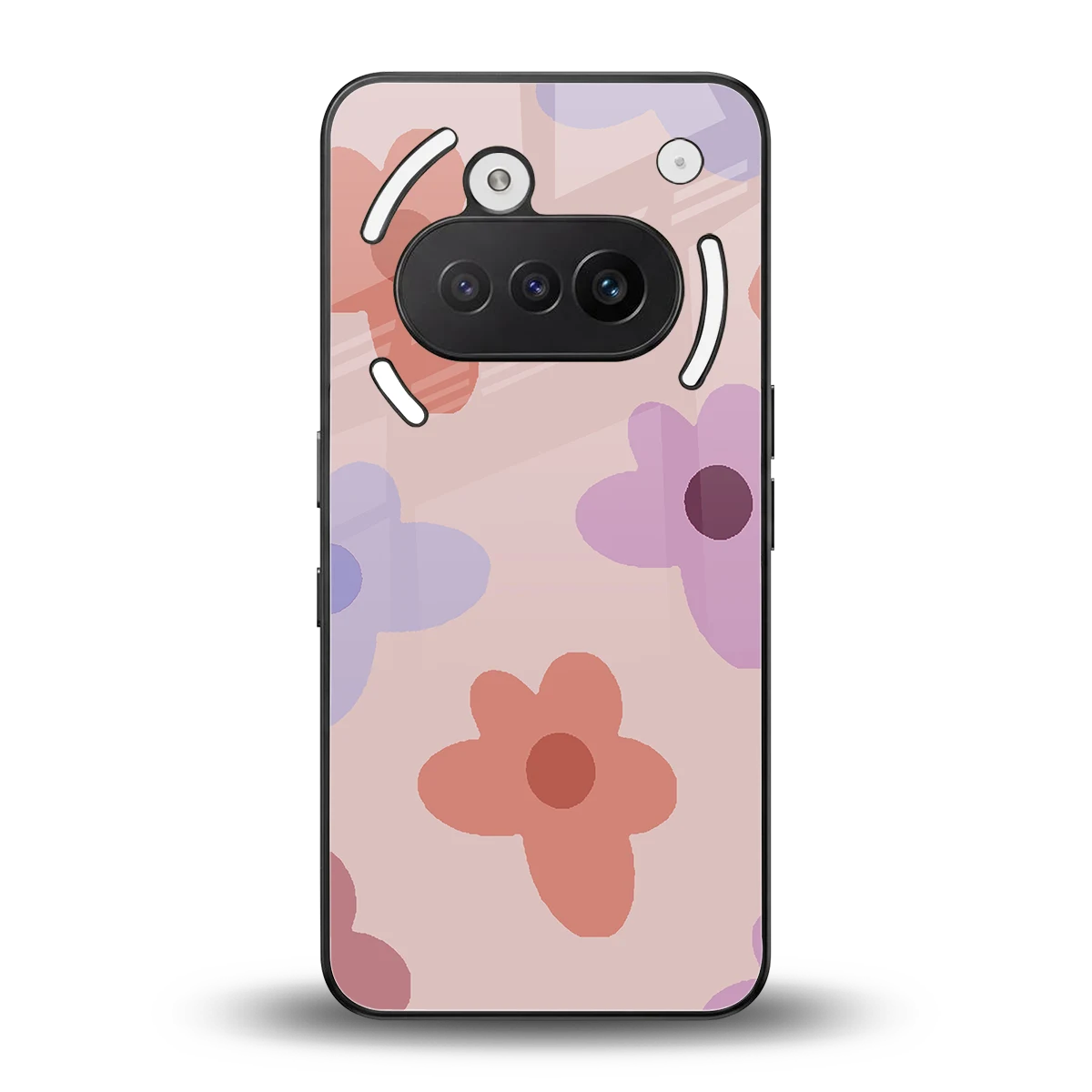 Floral Caramel back phone cover | glass case for nothing phone 3a