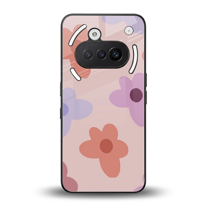 Floral Caramel back phone cover | glass case for nothing phone 3a