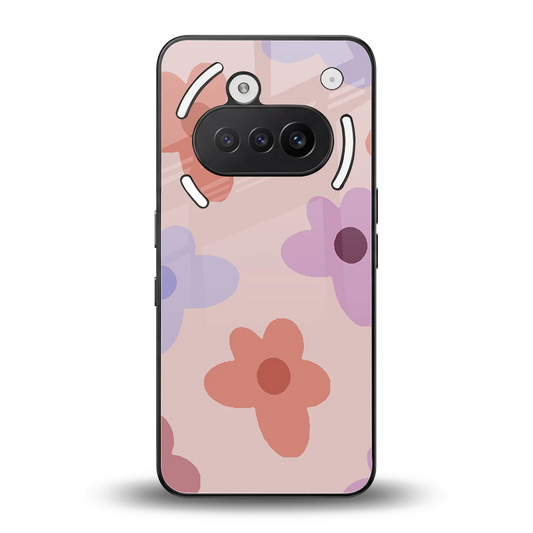 Floral Caramel back phone cover | glass case for nothing phone 3a