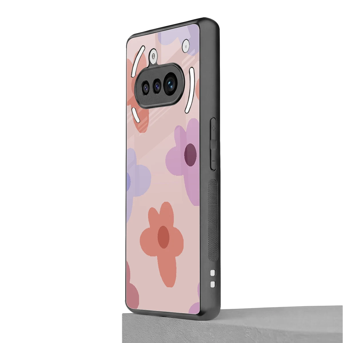 Floral Caramel nothing phone 3a mobile cover | shockproof glass phone case
