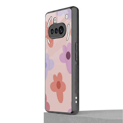 Floral Caramel nothing phone 3a mobile cover | shockproof glass phone case