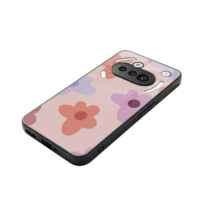 Floral Caramel stylish phone case for nothing phone 3a | glossy glass and slim fit