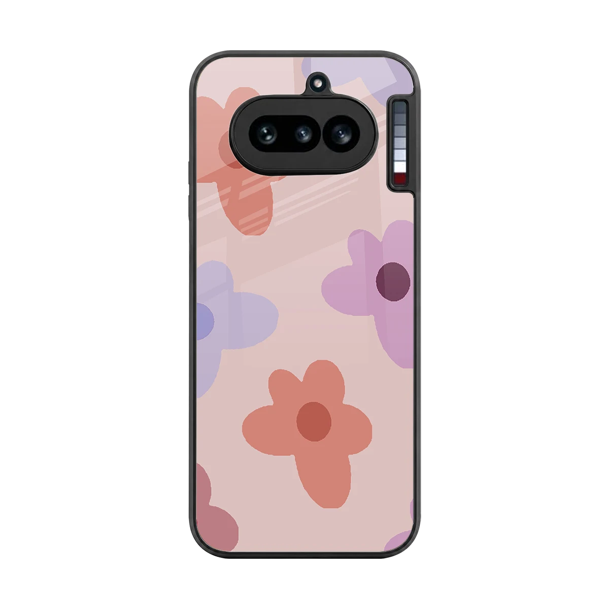 Floral Caramel back phone cover | glass case for nothing phone 4a
