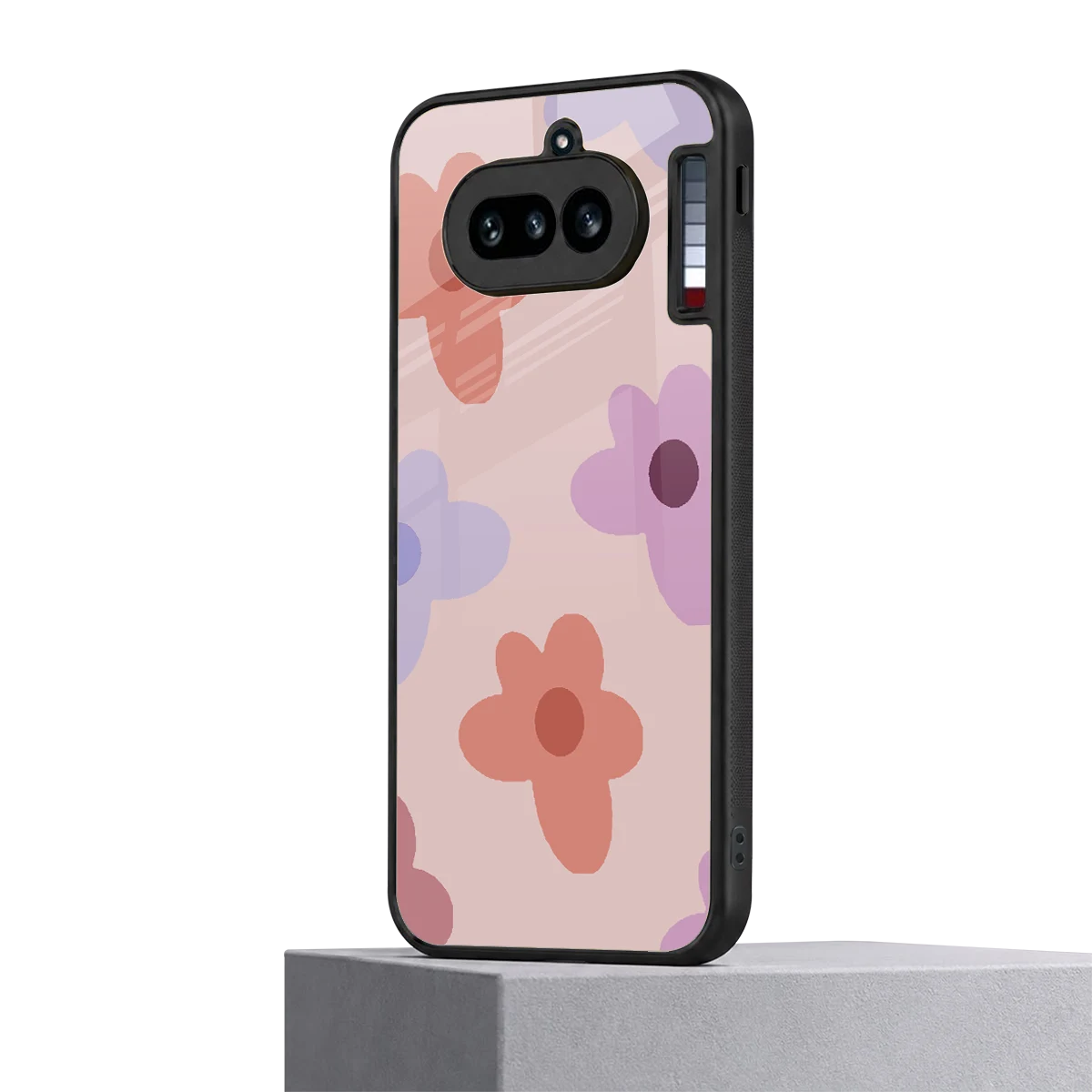 Floral Caramel nothing phone 4a mobile cover | shockproof glass phone case