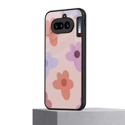 Floral Caramel nothing phone 4a mobile cover | shockproof glass phone case