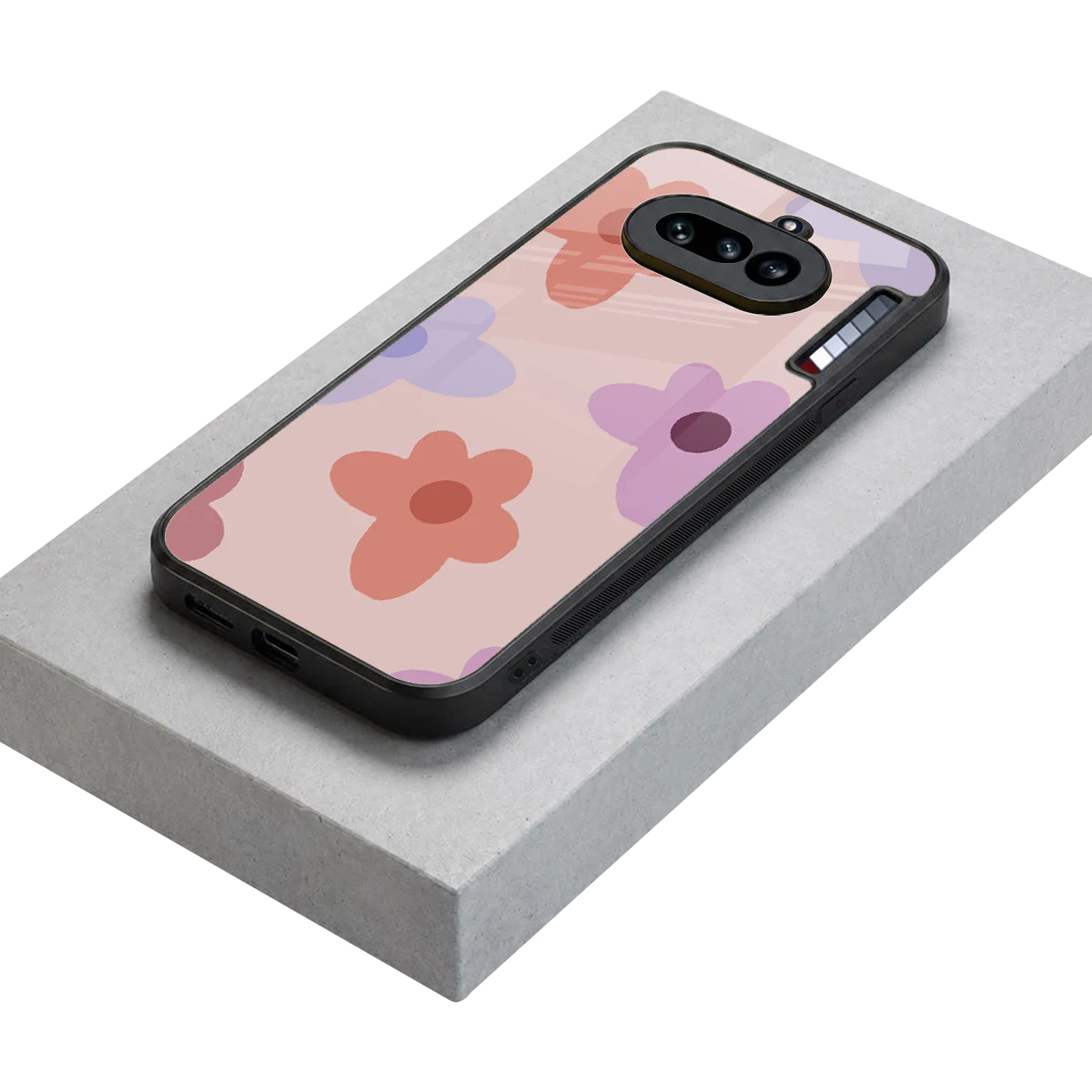 Floral Caramel stylish phone case for nothing phone 4a | glossy glass and slim fit