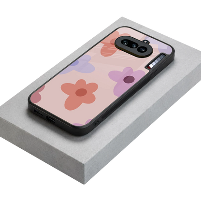 Floral Caramel stylish phone case for nothing phone 4a | glossy glass and slim fit