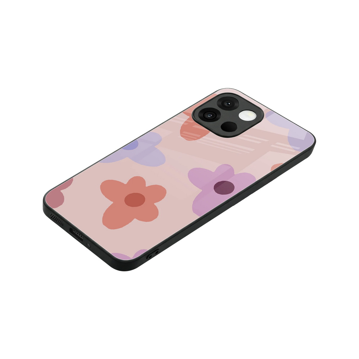 Floral Caramel stylish phone case for oneplus 13s | glossy glass and slim fit