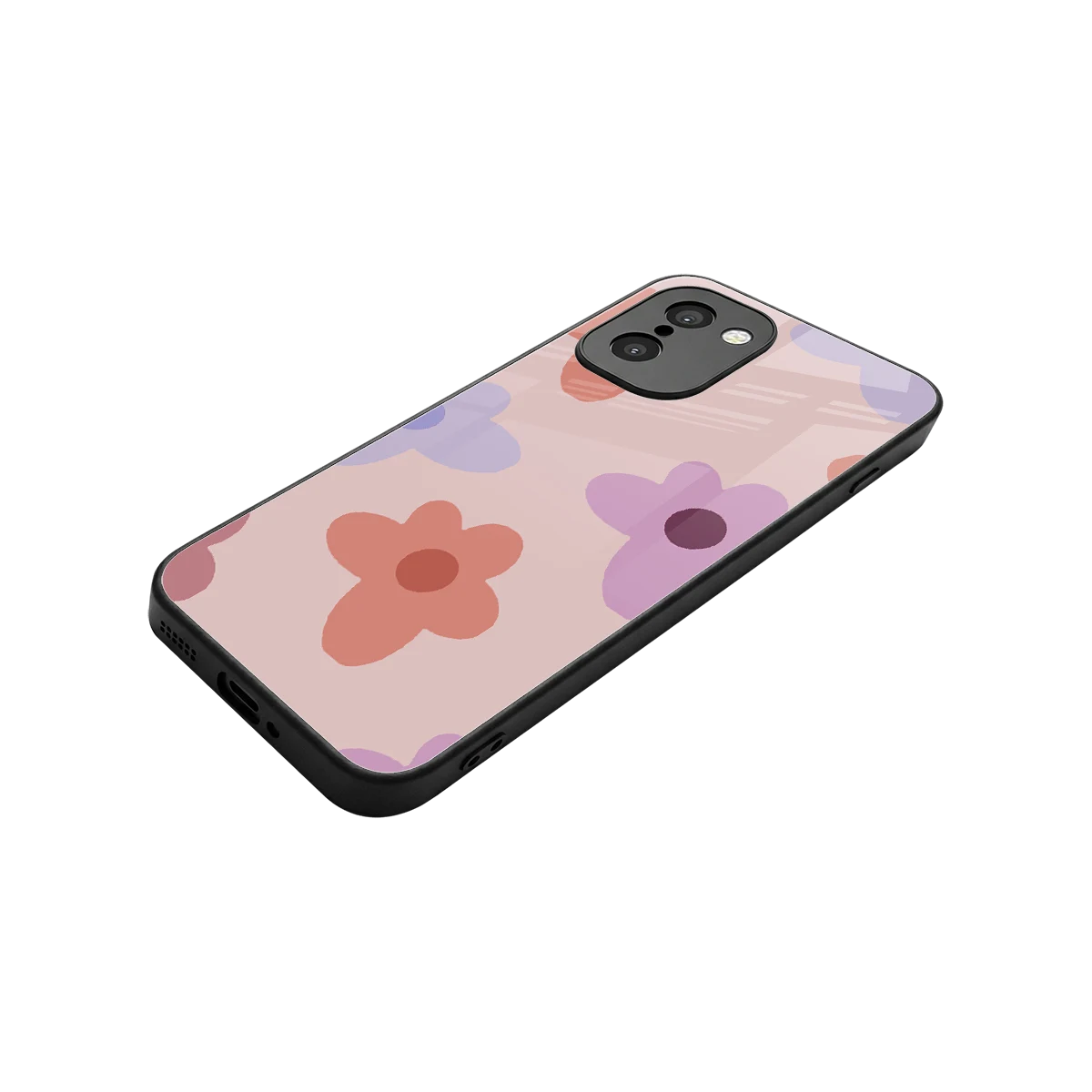 Floral Caramel stylish phone case for oneplus 15r | glossy glass and slim fit