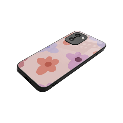 Floral Caramel stylish phone case for oneplus 15r | glossy glass and slim fit