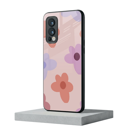 Floral Caramel oneplus nord 2 mobile cover | shockproof glass phone case