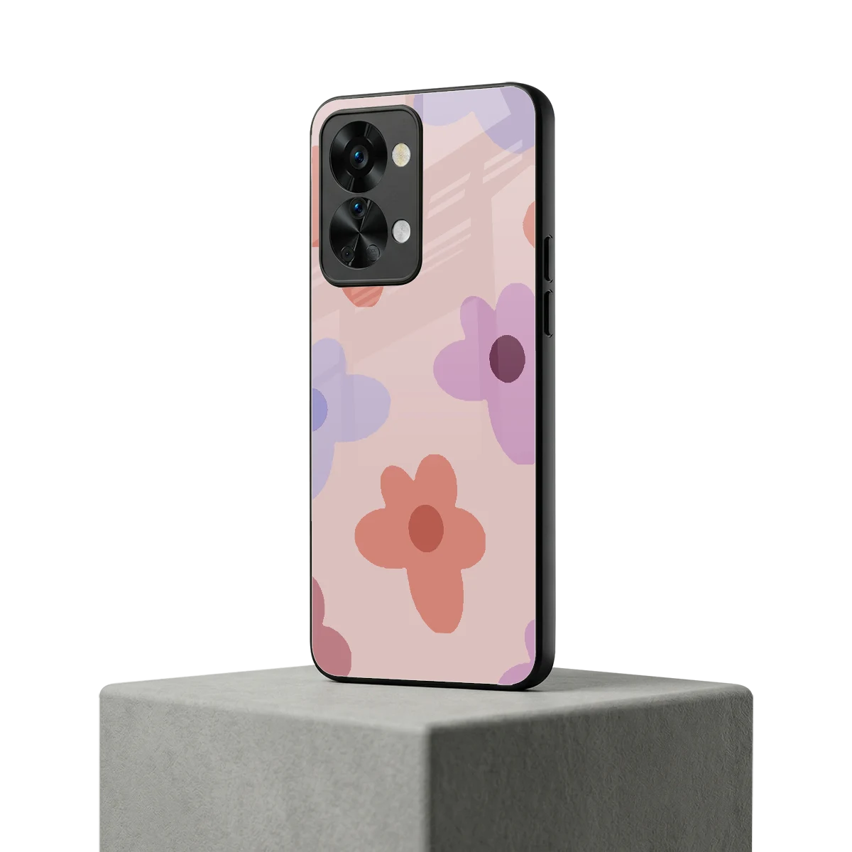 Floral Caramel oneplus nord 2t mobile cover | shockproof glass phone case