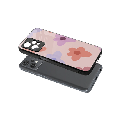 Floral Caramel sleek oneplus nord ce 2 lite cover with tempered glass back and TPU edges