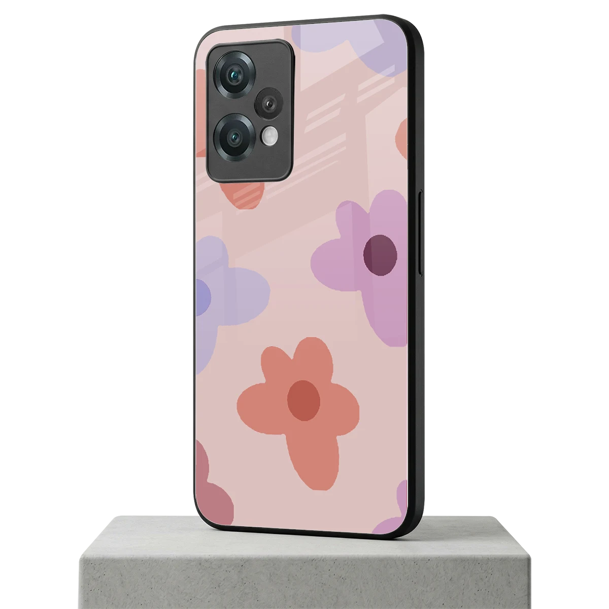 Floral Caramel oneplus nord ce 2 lite mobile cover | shockproof glass phone case