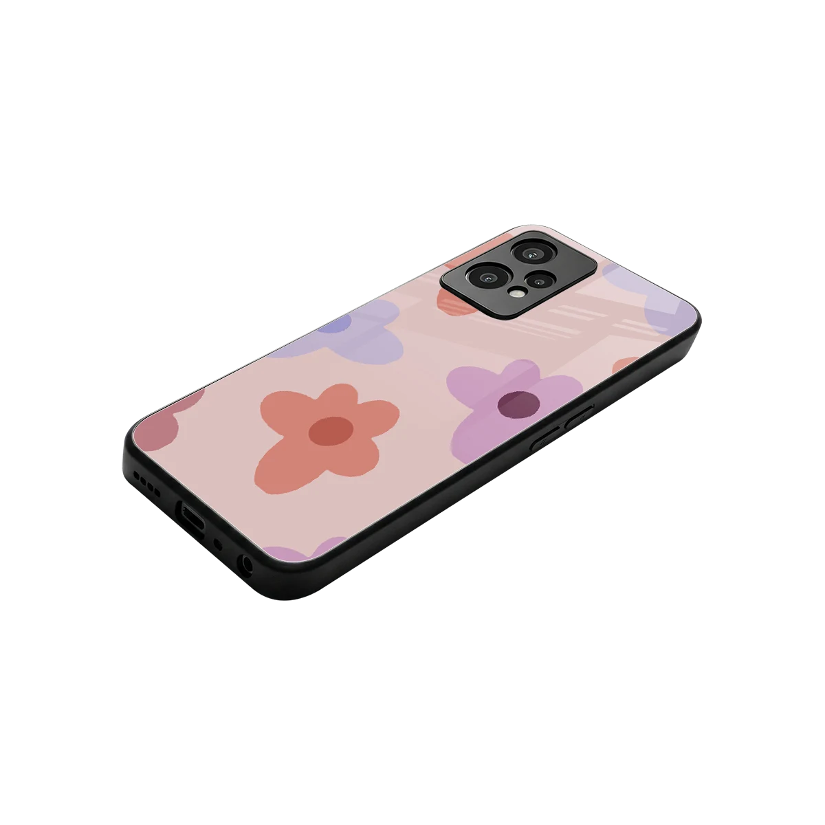 Floral Caramel stylish phone case for oneplus nord ce 2 lite | glossy glass and slim fit
