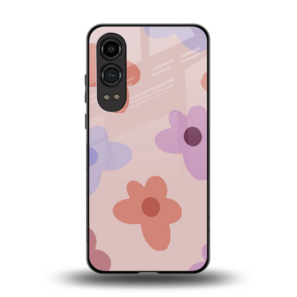 Floral Caramel back phone cover | glass case for oneplus nord ce 4 lite