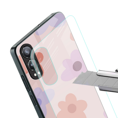 Floral Caramel stylish phone case for oneplus nord ce 4 lite | glossy glass and slim fit
