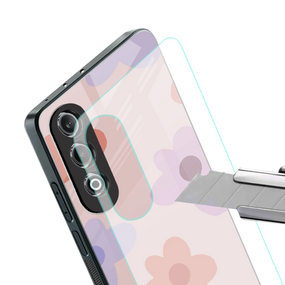 Floral Caramel stylish phone case for oneplus nord ce 4 | glossy glass and slim fit