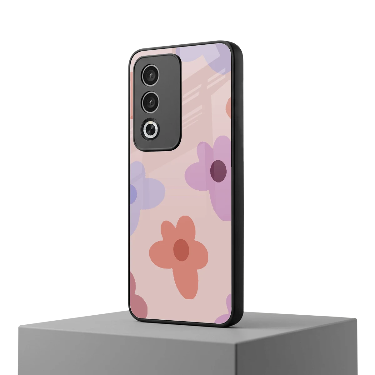 Floral Caramel oppo a3 pro mobile cover | shockproof glass phone case