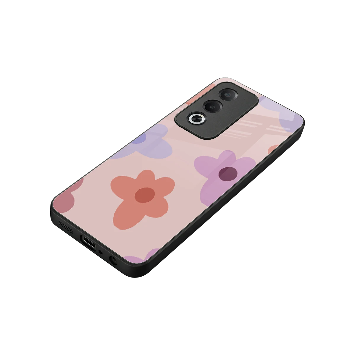 Floral Caramel stylish phone case for oppo a3 pro | glossy glass and slim fit