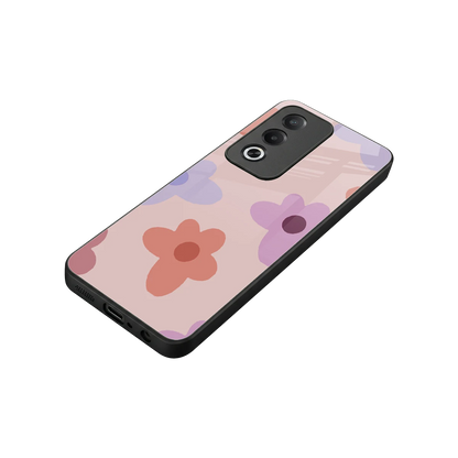 Floral Caramel stylish phone case for oppo a3 pro | glossy glass and slim fit