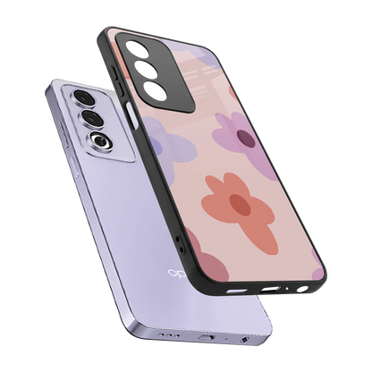 Floral Caramel sleek oppo a3 pro cover with tempered glass back and TPU edges